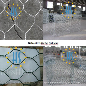 Galvanized&PVC Coated Hexagonal Type Gabion Mesh